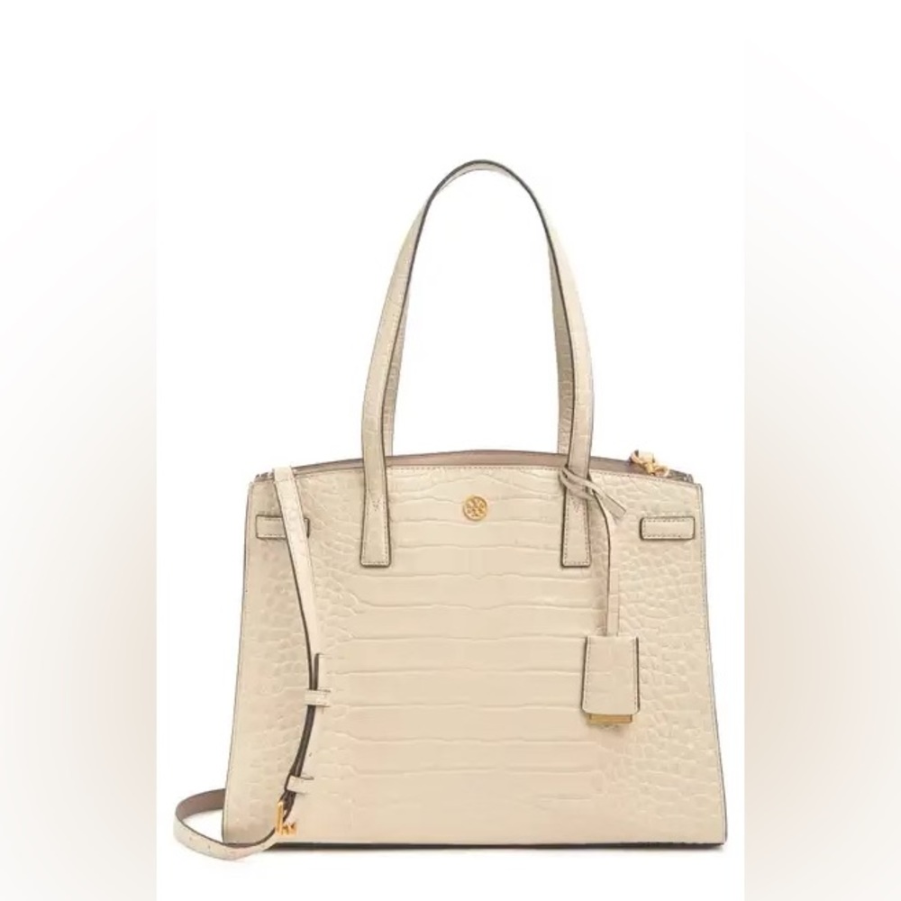 Tory Burch Walker Embossed Leather Satchel — Lightly Used, Great Condition! 🩷